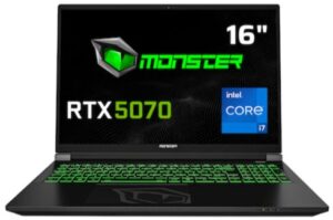 Monster Tulpar T6 V3.4 Intel Core i7-13700HX 16GB RAM 500GB SSD RTX 5070 16" IPS 165Hz-image
